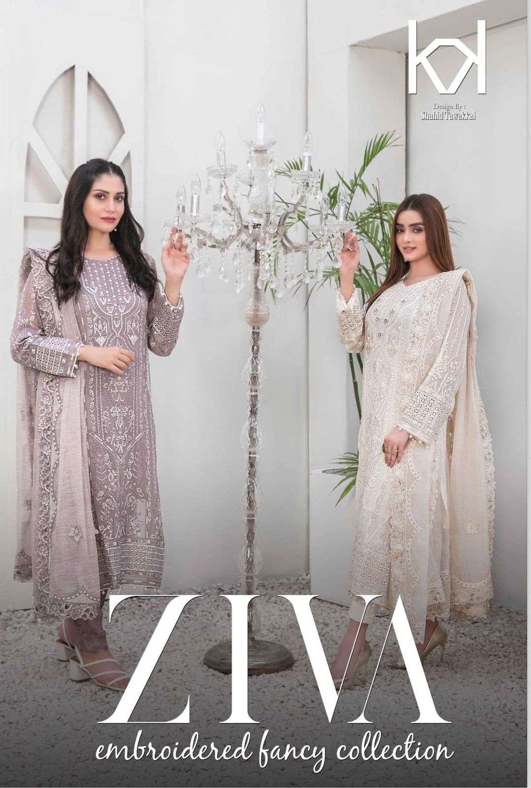 Fabrics Ziva Embroidered Fancy Collection by Tawakkal